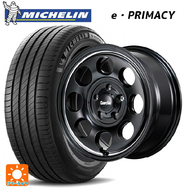 195/60R16 93V XL ミシュラン Eプライマシー 正規品 エムアイディー ガルシア パーム8 セミグロスブラック/ウ゛ァーレイポリッシュ 16-7J 国産車用 サマータイヤホイール4本セット｜タイヤホイール専門店コニシタイヤ