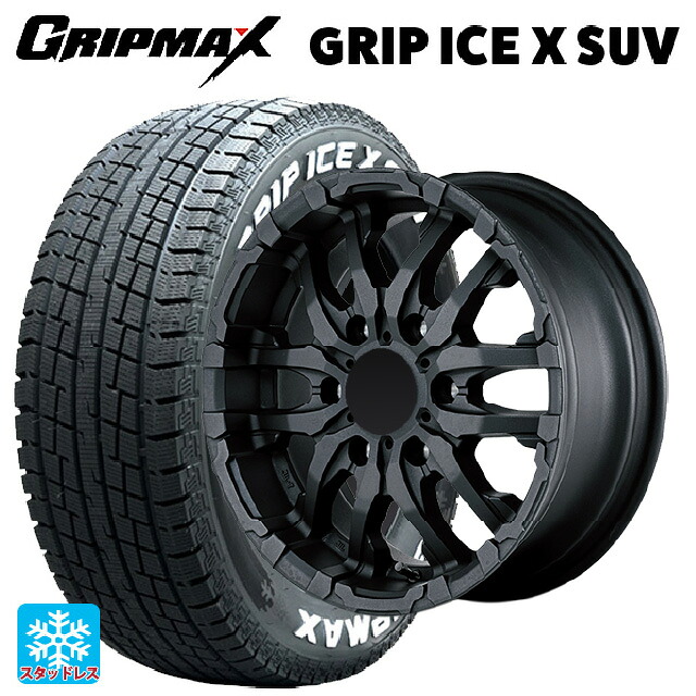 スズキ ジムニー(64系)用 215/70R16 100Q グリップマックス グリップアイスX SUV ホワイトレター エムアイディー ナイトロパワー M26 クロスファング ブラストブラック 新品スタッドレスタイヤホイール 5本セット｜タイヤホイール専門店コニシタイヤ