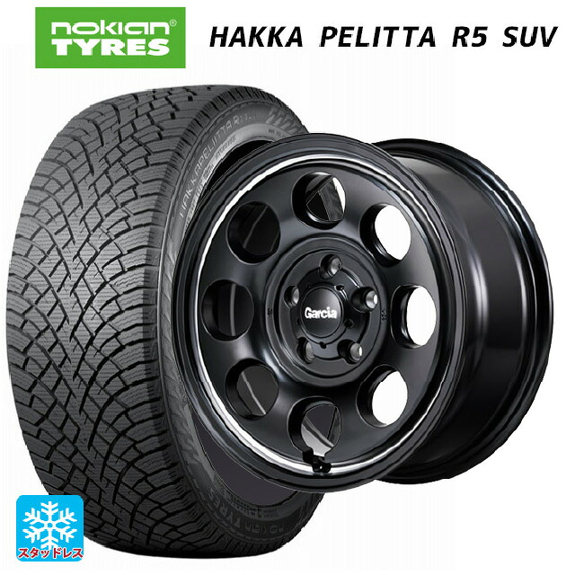 ミツビシ デリカD5(3DA系)用 215/70R16 100R ノキアン ハッカペリッタR5 SUV エムアイディー ガルシア パーム8 セミグロスブラック/ウ゛ァーレイポリッシュ 新品スタッドレスタイヤホイール 4本セット|タイヤホイール専門店コニシタイヤ