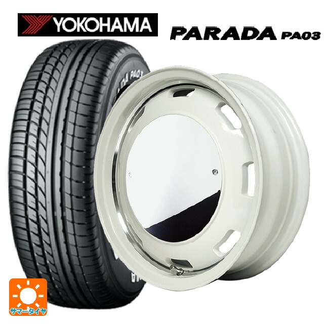 215/65R16 109/107S ヨコハマ パラダ PA03 ホワイトレター エムアイディー ガルシア シスコムーン WH 16-5.5J 国産車用 サマータイヤホイール4本セット｜タイヤホイール専門店コニシタイヤ 101,376円