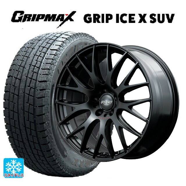 レクサス LM(TAWH15W)用 225/60R18 104H XL グリップマックス グリップアイスX SUV ブラックレター # レイズ ホムラ 2X9 プラス スポーツエディション B7J 新品スタッドレスタイヤホイール 4本セット