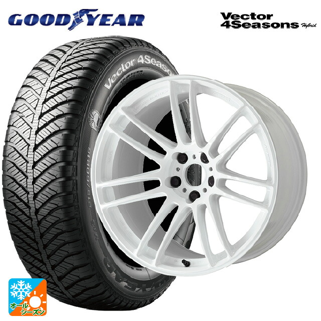 215/45R18 89H グッドイヤー ベクターフォーシーズンズ ハイブリッド ワーク エモーション ZR7 TW 18-7.5J 国産車用 オールシーズンタイヤホイール4本セット｜タイヤホイール専門店コニシタイヤ
