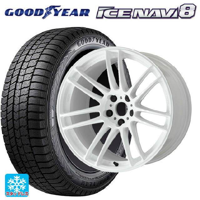 225/55R19 99Q グッドイヤー アイスナビ8 ワーク エモーション ZR7 TW 19-8J 国産車用 スタッドレスタイヤホイール4本セット|タイヤホイール専門店コニシタイヤ