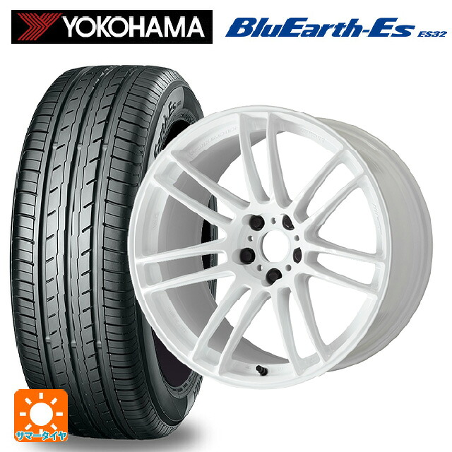 225/35R19 84W ヨコハマ ブルーアースEs ES32 ワーク エモーション ZR7 TW 19-8J 国産車用 サマータイヤホイール4本セット