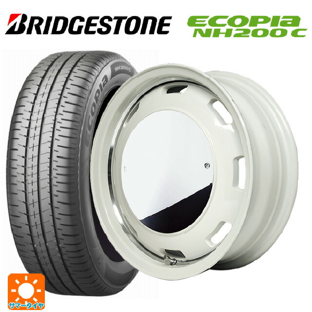 155/65R14 75H ブリヂストン エコピア NH200C 正規品 エムアイディー ガルシア シスコムーン WH 14-4.5J 国産車用 サマータイヤホイール4本セット