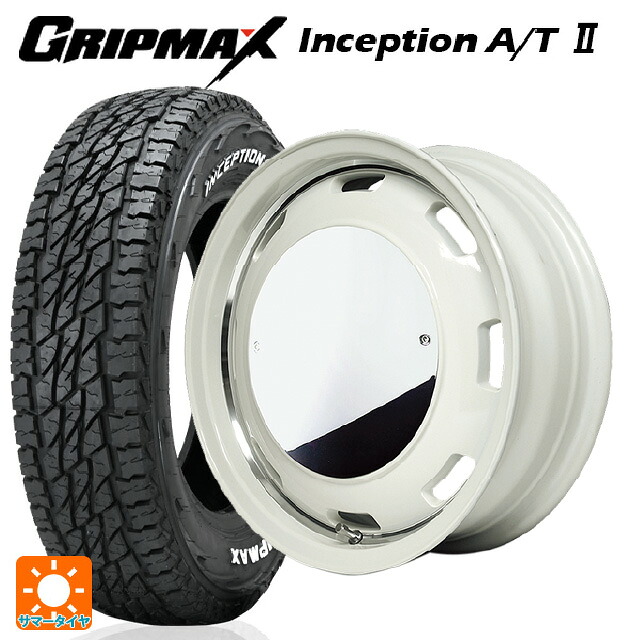 175/80R16 91S グリップマックス インセプション A/T2 ホワイトレター エムアイディー ガルシア シスコムーン WH 16-5.5J 国産車用 サマータイヤホイール4本セット