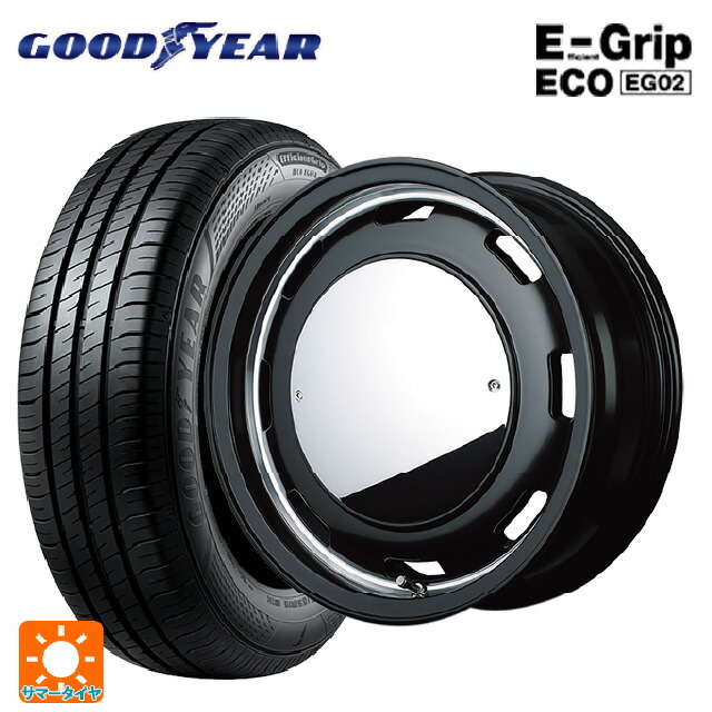 スズキ ハスラー(MR52/92S)用 165/60R15 77H グッドイヤー エフィシェントグリップ エコ EG02 エムアイディー ガルシア シスコムーン SB 新品サマータイヤホイール 4本セット