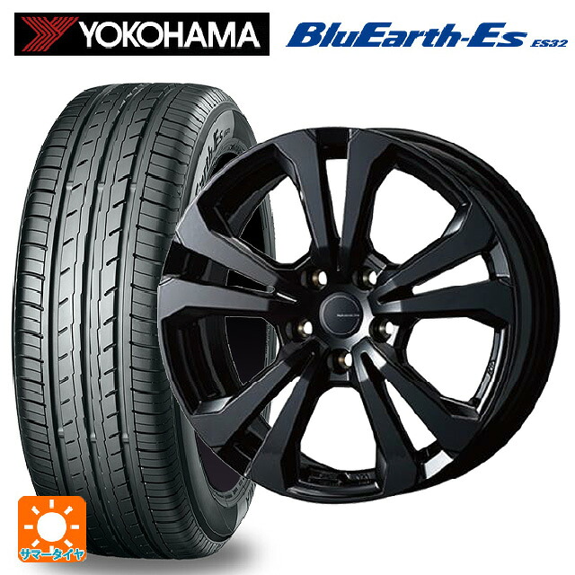 フィアット 500X(334系)用 225/45R18 95W ヨコハマ ブルーアースEs ES32 # ティーエーエス アドバンスライン SV1 ブラック 新品サマータイヤホイール 4本セット