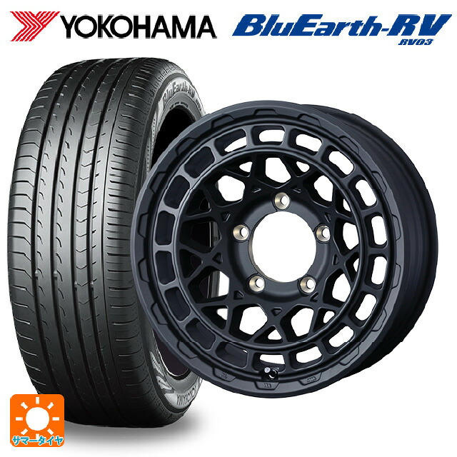 215/65R16 98H ヨコハマ ブルーアース RV03 # ウェッズ マッドヴァンス X タイプM フルマットブラック 16-5.5J 国産車用 サマータイヤホイール4本セット
