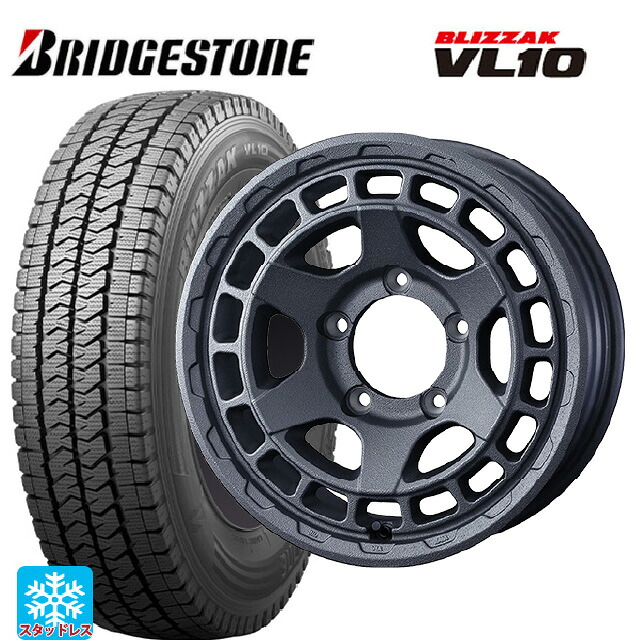スズキ ジムニーシエラ(74系)用 195/80R15 107/105N ブリヂストン ブリザック VL10 正規品 # ウェッズ マッドヴァンス X タイプS フリントグレイ 新品スタッドレスタイヤホイール 5本セット|タイヤホイール専門店コニシタイヤ