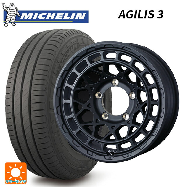 215/65R16 109/107T ミシュラン 正規品 アジリス 3 ウェッズ マッドヴァンス X タイプM フルマットブラック 16-6J 国産車用 サマータイヤホイール4本セット｜タイヤホイール専門店コニシタイヤ 109,135円