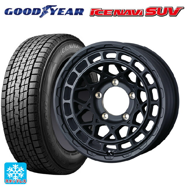 スズキ ジムニーノマド(JC74W)用 225/70R16 103Q グッドイヤー アイスナビ SUV ウェッズ マッドヴァンス X タイプM フルマットブラック 新品スタッドレスタイヤホイール 4本セット