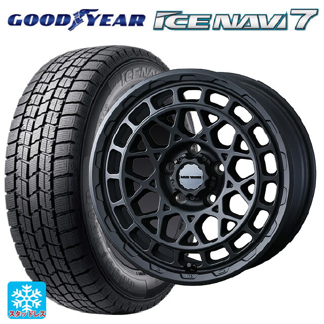 2024年製 235/50R18 97Q グッドイヤー アイスナビ7(数量限定) # ウェッズ マッドヴァンス X タイプM フルマットブラック 18-7.5J 国産車用 スタッドレスタイヤホイール4本セット