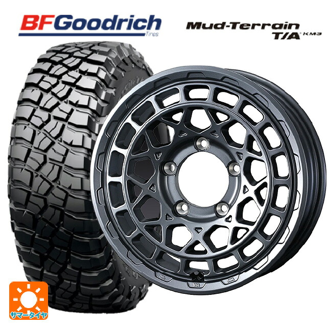225/75R16 115/112Q BFグッドリッチ マッドテレーン TA KM3 ブラックレター 正規品 ウェッズ マッドヴァンス X タイプM マットガンメタ 16-5.5J 国産車用 サマータイヤホイール4本セット