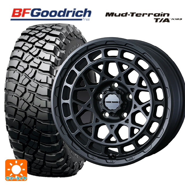 ジープ ラングラー(ＪＬ系)用 265/70R17 121/118Q BFグッドリッチ マッドテレーン TA KM3 ブラックレター 正規品 ウェッズ マッドヴァンス X タイプM フルマットブラック 新品サマータイヤホイール 4本セット