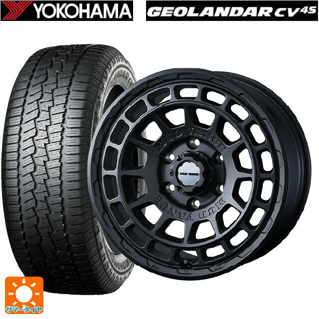 トヨタ RAV4(50系)用 245/65R17 107H ヨコハマ ジオランダー CV G058 正規品 ウェッズ マッドヴァンス X タイプF フルマットブラック 新品サマータイヤホイール 4本セット