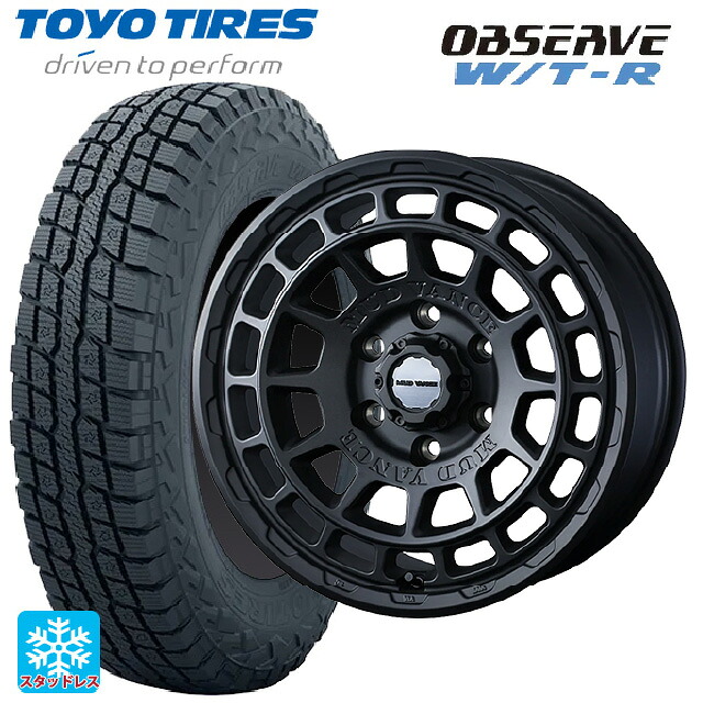 245/65R17 111Q XL トーヨー オブザーブ W/T-R ウェッズ マッドヴァンス X タイプF フルマットブラック 17-7J 国産車用 スタッドレスタイヤホイール4本セット