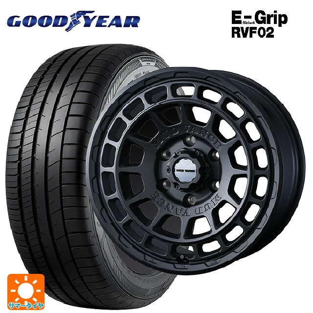 215/45R17 91W XL グッドイヤー エフィシェントグリップ RVF02 ウェッズ マッドヴァンス X タイプF フルマットブラック 17-7J 国産車用 サマータイヤホイール4本セット