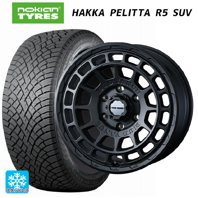 2023年製 215/60R17 100R XL ノキアン ハッカペリッタR5 SUV ウェッズ マッドヴァンス X タイプF フルマットブラック 17-7J 国産車用 スタッドレスタイヤホイール4本セット 89,469円