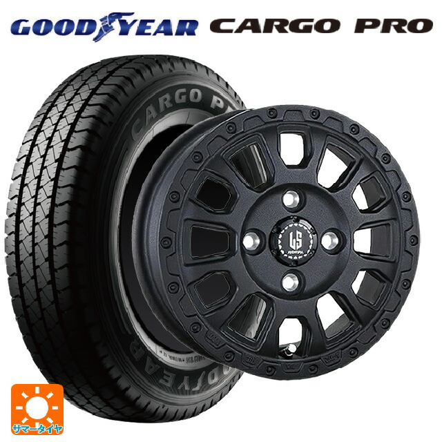 トヨタ サクシード(160系)用 175/80R14 99/98N グッドイヤー カーゴプロ 阿部商会 ラ･ストラーダ アベンチュラ WB 新品サマータイヤホイール 4本セット