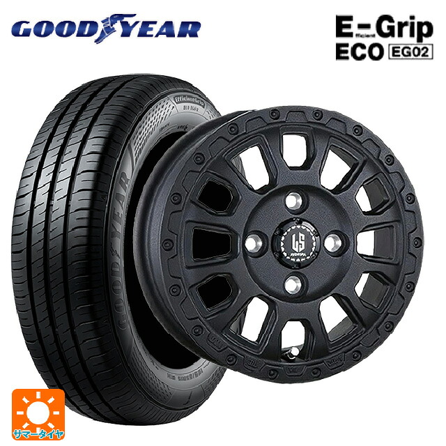ダイハツ タフト(LA900/LA910)用 165/70R14 81S グッドイヤー エフィシェントグリップ エコ EG02 阿部商会 ラ･ストラーダ アベンチュラ WB 新品サマータイヤホイール 4本セット