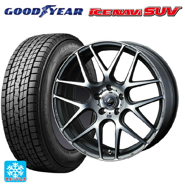スバル レガシィアウトバック(BS系)用 2025年製 225/60R18 100Q グッドイヤー アイスナビ SUV ウェッズ レオニス ナヴィア06 MGMC 新品スタッドレスタイヤホイール 4本セット