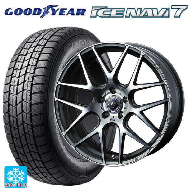 スバル レヴォーグ(VN系)用 2025年製 215/50R17 91Q グッドイヤー アイスナビ7(数量限定) # ウェッズ レオニス ナヴィア06 MGMC 新品スタッドレスタイヤホイール 4本セット