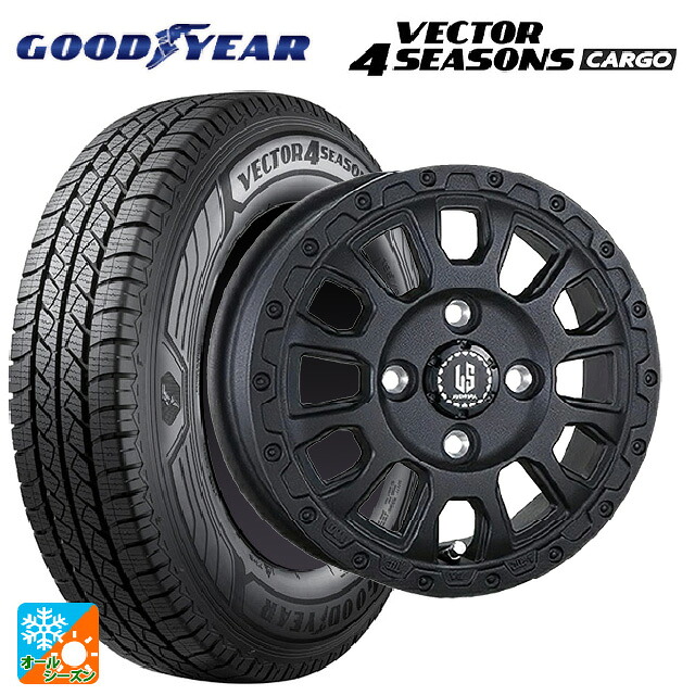 145/80R12 80/78N グッドイヤー ベクター4シーズンズ カーゴ 阿部商会 ラ･ストラーダ アベンチュラ WB 12-4J 国産車用 オールシーズンタイヤホイール4本セット｜タイヤホイール専門店コニシタイヤ