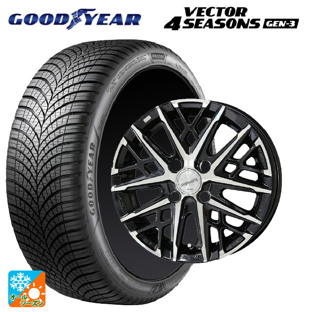 ニッサン ノートオーラ(E13)用 205/50R17 93W XL グッドイヤー ベクター4シーズンズ ジェン3 共豊 スマック グレイブ BP 新品オールシーズンタイヤホイール 4本セット
