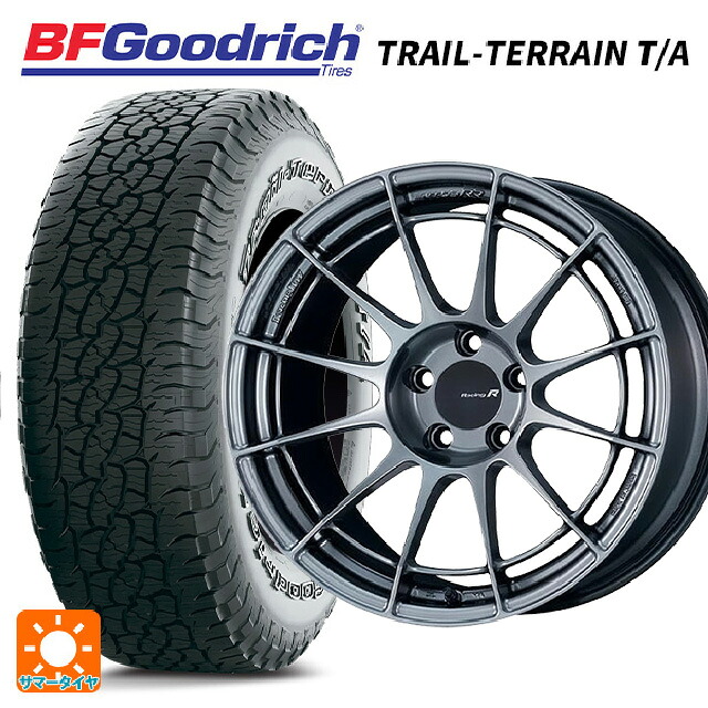 スバル レガシィアウトバック(BS系)用 225/65R17 102T BFグッドリッチ トレイルテレーン T/A ホワイトレター 正規品 # エンケイ レーシングレボリューション NT03RR ハイパーシルバー 新品サマータイヤホイール 4本セット｜タイヤホイール専門店コニシタイヤ