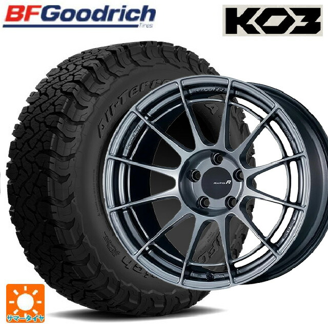 トヨタ ハリアー(80系)用 225/65R17 107/103S BFグッドリッチ オールテレーン TA KO3 ブラックレター 正規品 エンケイ レーシングレボリューション NT03RR ハイパーシルバー 新品サマータイヤホイール 4本セット