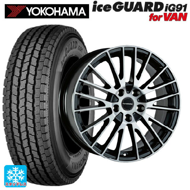 BMW 2シリーズ アクティブツアラー(U06)用 205/65R16 109/107L ヨコハマ アイスガード IG91 for VAN 阿部商会 ユーロデザイン カルヴァー # ガンメタリック＋ポリッシュ 新品スタッドレスタイヤホイール 4本セット