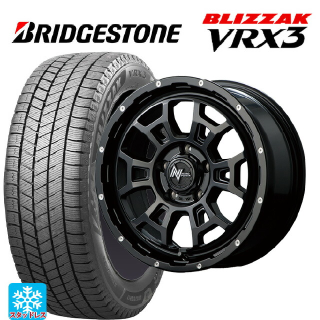 トヨタ ヤリスクロス(10系)用 215/65R16 98Q ブリヂストン ブリザック VRX3 正規品 # エムアイディー ナイトロパワー H6 スラッグ セミグロスブラック/マシニング 新品スタッドレスタイヤホイール 4本セット