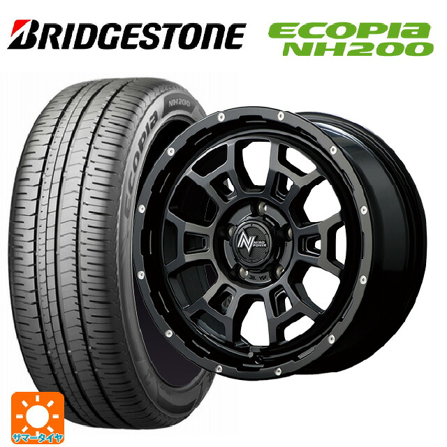 205/60R16 92H ブリヂストン エコピア NH200 正規品 エムアイディー ナイトロパワー H6 スラッグ セミグロスブラック/マシニング 16-7J 国産車用 サマータイヤホイール4本セット 104,462円