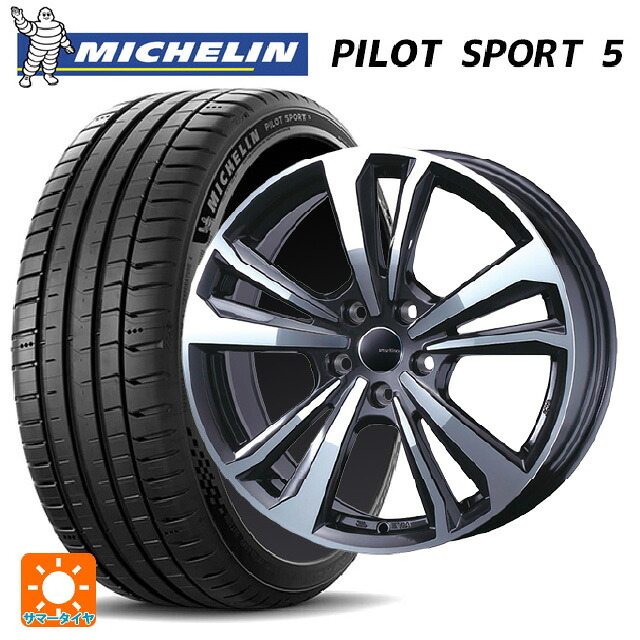 ジャガー XF(JB系)用 225/55R17 101Y XL ミシュラン 正規品 パイロットスポーツ5 ティーエーエス スマートライン 365 ガンメタリックポリッシュ 新品サマータイヤホイール 4本セット
