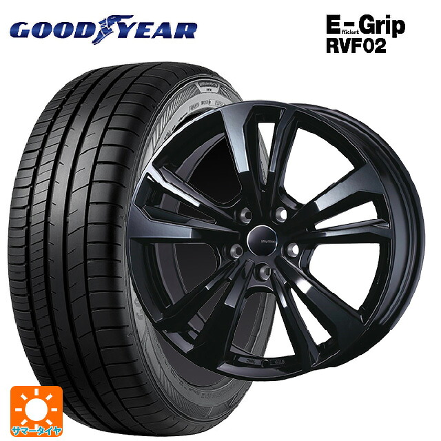 BMW 2シリーズ アクティブツアラー(F45)用 225/45R18 95W XL グッドイヤー エフィシェントグリップ RVF02 ティーエーエス スマートライン 365 ブラック 新品サマータイヤホイール 4本セット
