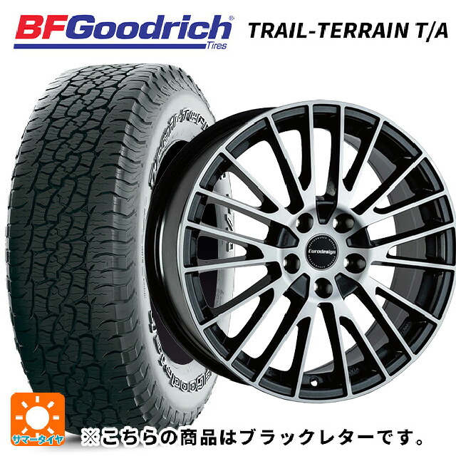 トヨタ クラウンクロスオーバー(35系)用 225/60R18 100H BFグッドリッチ トレイルテレーン T/A ブラックレター 正規品 阿部商会 ユーロデザイン カルヴァー # ガンメタリック＋ポリッシュ 新品サマータイヤホイール 4本セット