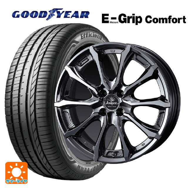 ホンダ Super-ONE(スーパーワン)(JG6)用 195/45R16 84V XL グッドイヤー エフィシェントグリップ コンフォート ウェッズ クレンツェ ヴェルサム 030 エボ SBCポリッシュ 新品サマータイヤホイール 4本セット|タイヤホイール専門店コニシタイヤ