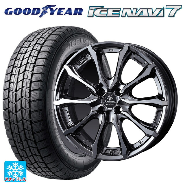 175/60R16 82Q グッドイヤー アイスナビ7(数量限定) # ウェッズ クレンツェ ヴェルサム 030 エボ SBCポリッシュ 16-6J 国産車用 スタッドレスタイヤホイール4本セット|タイヤホイール専門店コニシタイヤ