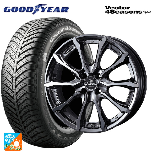 195/50R16 84H グッドイヤー ベクターフォーシーズンズ ハイブリッド ウェッズ クレンツェ ヴェルサム 030 エボ SBCポリッシュ 16-6J 国産車用 オールシーズンタイヤホイール4本セット｜タイヤホイール専門店コニシタイヤ