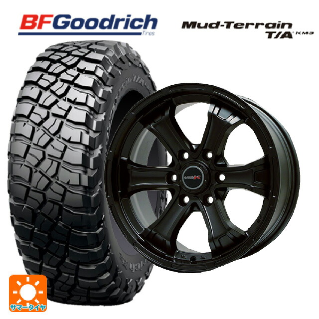 レクサス GX(250系)用 285/65R18 125/122Q XL BFグッドリッチ マッドテレーン TA KM3 ブラックレター 正規品 ビックウェイ ビーマッド ケー # MB 新品サマータイヤホイール 4本セット