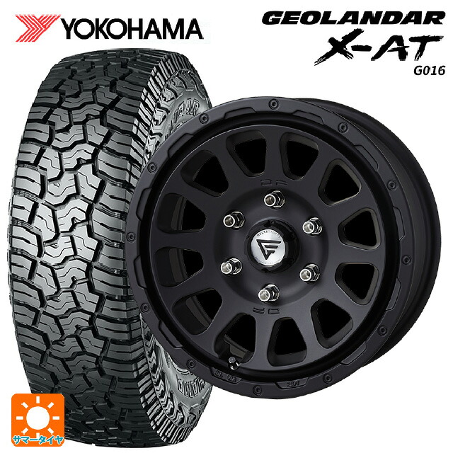 トヨタ ランドクルーザープラド(150系)用 275/70R17 114/110R ヨコハマ ジオランダー X-AT G016 ブラックレター 正規品 エクシズルライン デルタフォース オーバル # マットブラック 新品サマータイヤホイール 4本セット