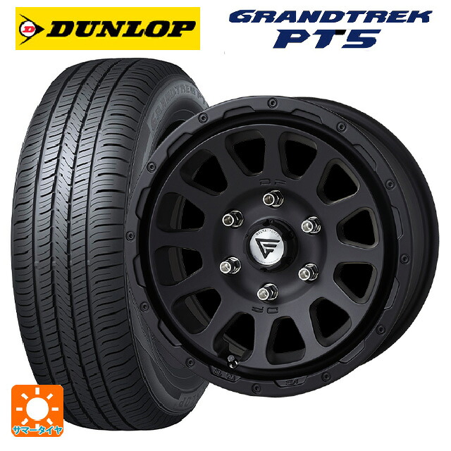 ミツビシ トライトン(GSRグレード)(LC2T)用 265/65R17 112H ダンロップ グラントレックPT5 エクシズルライン デルタフォース オーバル # マットブラック 新品サマータイヤホイール 4本セット