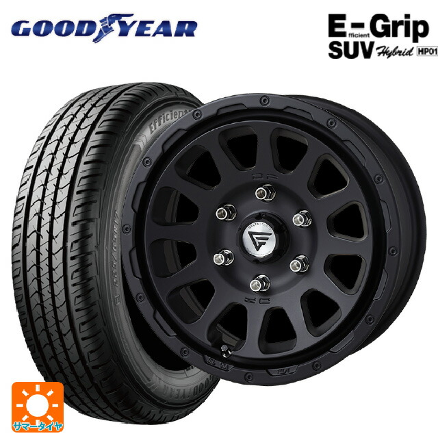 トヨタ ハイラックス(120系)用 275/65R17 115H グッドイヤー エフィシェントグリップSUV HP01 エクシズルライン デルタフォース オーバル # マットブラック 新品サマータイヤホイール 4本セット