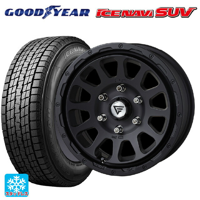 2024年製 265/65R17 112Q グッドイヤー アイスナビ SUV # エクシズルライン デルタフォース オーバル # マットブラック 17-8J 国産車用 スタッドレスタイヤホイール4本セット