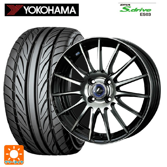 トヨタ カローラ スポーツ(210系)用 195/65R15 91Q ヨコハマ アドバン A053L(左専用) コンパウンド S 正規品 ウェッズ レオニス ナヴィア05 BPB 新品サマータイヤホイール 4本セット