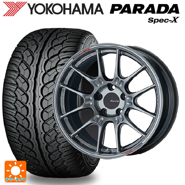 235/60R18 103V ヨコハマ パラダ PA02 エンケイ レーシング GTC02 ハイパーシルバー 18-8J 国産車用 サマータイヤホイール4本セット|タイヤホイール専門店コニシタイヤ