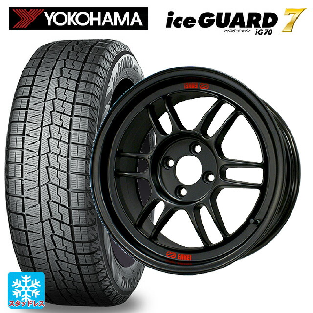 スバル WRX S4(VBH)用 255/40R18 99Q ヨコハマ アイスガード7(IG70) エンケイ レーシング RPF1 マットブラック 新品スタッドレスタイヤホイール 4本セット 178,310円
