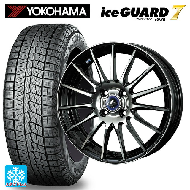 トヨタ ヤリス(10系)用 2025年製 185/60R15 84Q ヨコハマ アイスガード7(IG70) # ウェッズ レオニス ナヴィア05 BPB 新品スタッドレスタイヤホイール 4本セット