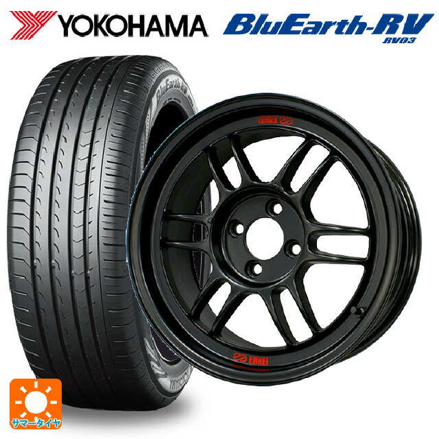 スバル フォレスター(SL系)用 225/55R18 98V ヨコハマ ブルーアース RV03 # エンケイ レーシング RPF1 マットブラック 新品サマータイヤホイール 4本セット 124,565円